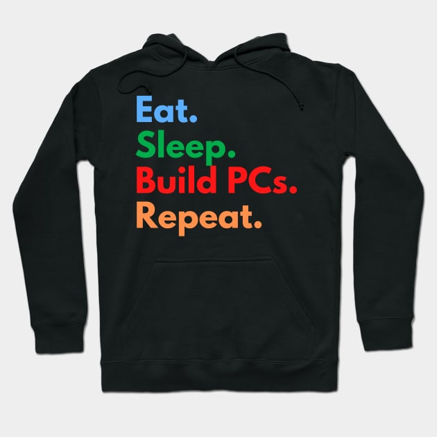 Eat. Sleep. Build PCs. Repeat. Hoodie by Eat Sleep Repeat